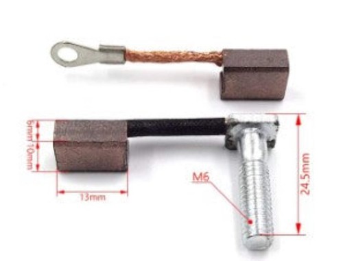 Brush set 10x6x13l bolt - brush,